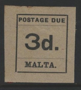 Malta Sc#J6 MH - some toning on reverse