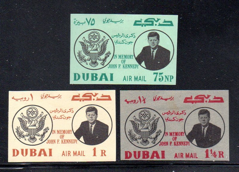 DUBAI C25-C27 Imperf MH cv $9.50 Kennedy