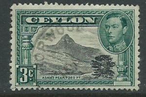 Ceylon George VI  SG 387 perf 13 x 11 1/2 Fine Used