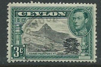 Ceylon George VI  SG 387 perf 13 x 11 1/2 Fine Used