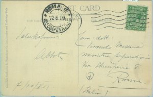 85416 - Postal History: GB POSTCARD with Cancellation: ROME M.ro CORPORATIONS 1929-