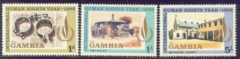 GAMBIA  235-37 MNH 1968 HUMAN RIGHTS