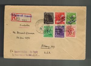 1948 Heiligenstadt East Germany DDR Cover to USA Revalued Mark