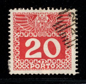 Austria 1910  Scott #J40a used translucent paper