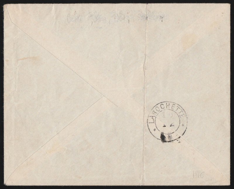 LUXEMBOURG 1923 Registered cover franked 10Fr Miniature Sheet cat £3250+. 
