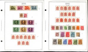 Hungary Stamp Collection on 34 Minkus Specialty Pages, 1941-50 Mint Sets