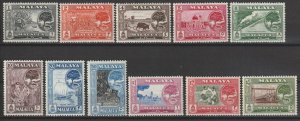 MALAYA/MALACCA 1957/663 SG 39/49 MNH Cat £75