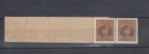 #264 War Issue 9 tabs beginning starter strip coil VF MNH Cat $100 Canada mint