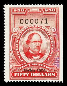 Scott R556 1950 $50.00 Dated Red Documentary Revenue Used VF Cat $22.50