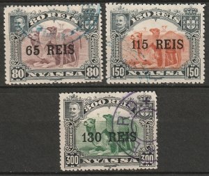 Nyassa 1903 Sc 39-41 set used