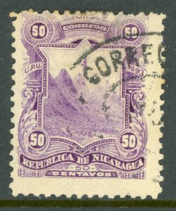 Nicaragua 1893 Seebeck 50¢ Liberty Cap Scott #56 VFU Z366 ⭐