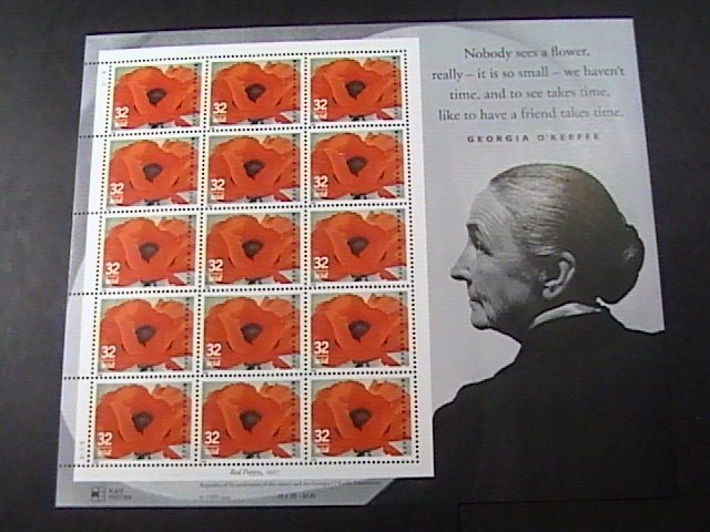 U.S.# 3069-MINT NEVER/HINGED--PANE OF 15---GEORGIA O'KEEFE--1996