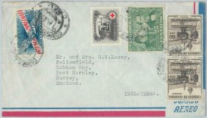 81576 - COLOMBIA - Postal History - Airmail COVER: to ENGLAND  - RED CROSS 1950