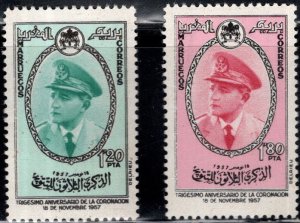 Morocco Northern Zone Scott 23-24 MNH** 1957 short set 2/3