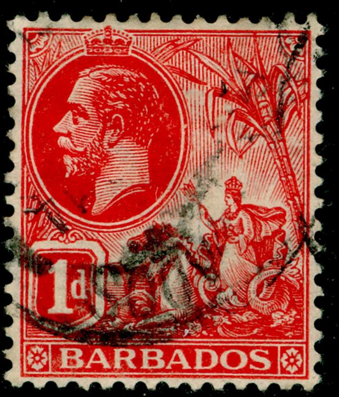 BARBADOS SG172a, 1d scarlet, used.