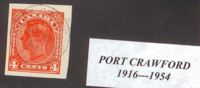 CANADA  BRITISH COLUMBIA CANCEL   PORT CRAWFORD