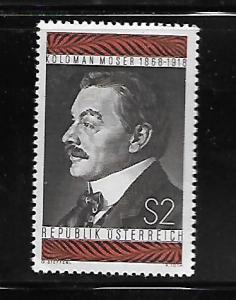 AUSTRIA, 818, MNH, KOLOMAN MOSER, STAMP DESIGNER PAINTER