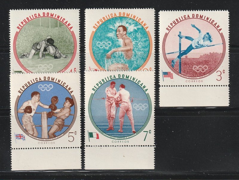 Dominican Republic 525-529 Set MNH Sports, Olympics (A)