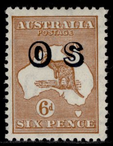 AUSTRALIA GV SG O133, 6d chestnut, LH MINT. Cat £42.