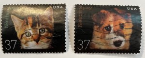 US #3670,3671 Used - Neuter Spay Kitten / Cat Puppy / Dog  [US19.2.1]