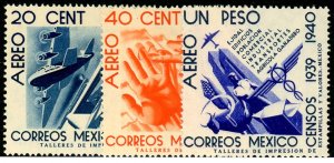 Mexico, Scott #C100-02, Mint, Never Hinged, C102 with some D.G., complete set