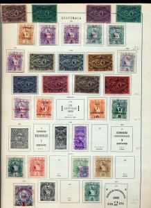 Guatemala 1871/1933 M&U On Old Pages(Appx 100 Items)NS 103