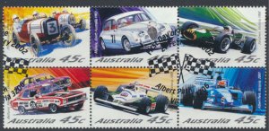 Australia SC# 2040a SG 2175a Used Race Cars with fdc see details & scans