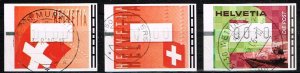 Switzerland 2005,Sc.#AT15-16 + 11 used Wending machine stamps