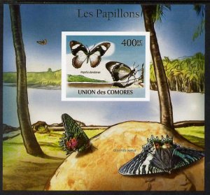 COMORO ISLANDS - 2011 - Butterflies  - Perf Souv Sheet #9 - MNH - Private Issue