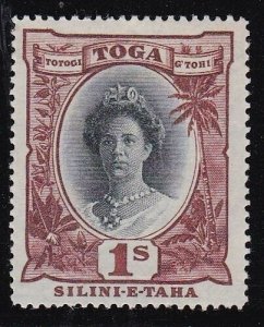 Album Treasures Tonga Scott # 79 1 sh Queen Salote Mint Lightly Hinged