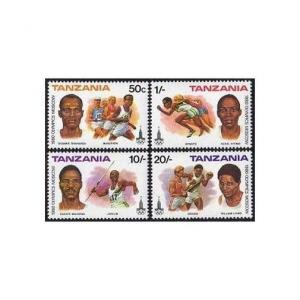 Tanzania 157-160,160a,MNH.Michel 157-160,Bl.23 Olympics Moscow-1980.Marathon