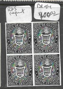 GUATEMALA (P2203B) SC 4A PROOF BL OF 4  IN BLACK