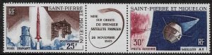 St Pierre & Miquelon #C31a MNH Strip - French Satillite A-1