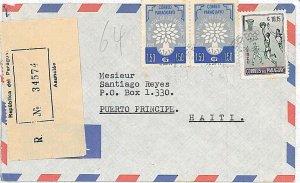 18924 - PARAGUAY - OLYMPIC GAMES / BASKETBALL - REGISTERED COVER to HAITI 1960