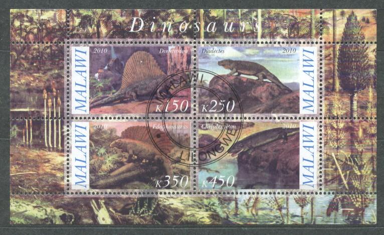 Malawi 2010 Dinosaurs, perf.sheetlet, used    T.013