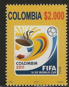 Colombia 2011, Scott 1356, Under 20 World Soccer Championship, Colombia