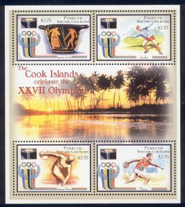 Penrhyn Is.- 2000 MNH set of 4 Summer Olympics 460 cv 12.00