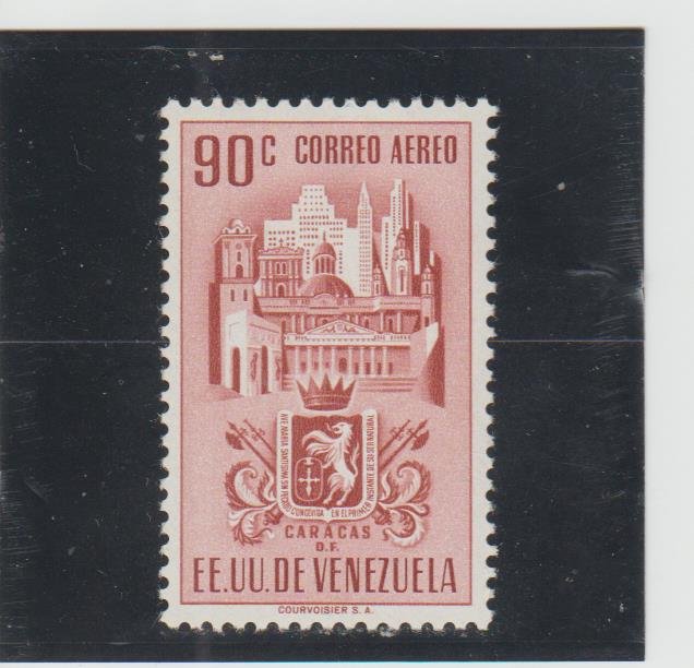 Venezuela  Scott#  C373  MH  (1951 Arms of Caracas)