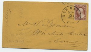 1856 New Haven CT #11 cover year-dated postmark [H.1435]