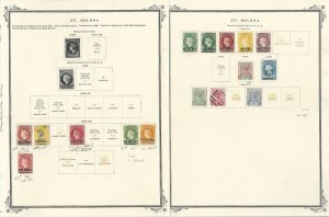 St Helena Collection 1856 to 1940 on 9 Scott Specialty Pages, Classic Stamps