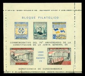 COLOMBIA 1944 Beneficencia de Cundinamarce 75th Anniv. BLOCK S/S Sc# 513 mint NH