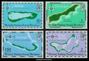 British Indian Ocean Territory Scott 82-85 Mint never hinged.