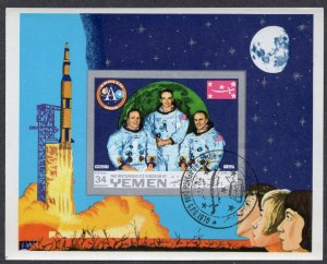 Yemen 1972 - Space - Apollo Astronauts - Used Souvenir Sheet