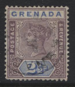 Grenada -Scott 42 - QV Definitive -1895 - VFU - Single 2.1/2p Stamp