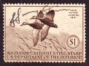 US RW7 $1 Duck Hunting Used F-VF SCV $45