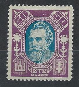 LITHUANIA SC# 116B F-VF OG 1922