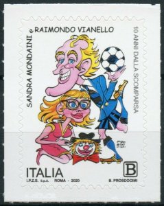 Italy 2020 MNH People Stamps Sandra Mondaini Raimondo Vianello Actors 1v S/A Set