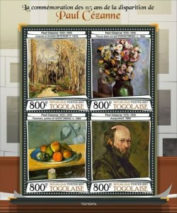 2021/06- TOGO - PAINTER  PAUL CEZANNE           4V    MNH ** 