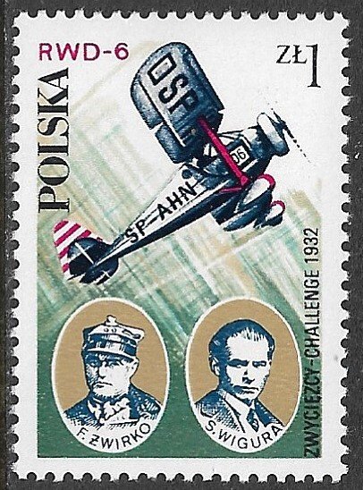 POLAND 1978 1z POLISH AVIATION Issue Sc 2260 MNH