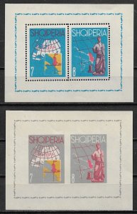 1962 Albania Mi: AL BL13-14 Tourism propaganda MNH S/S Perf & Imperf.